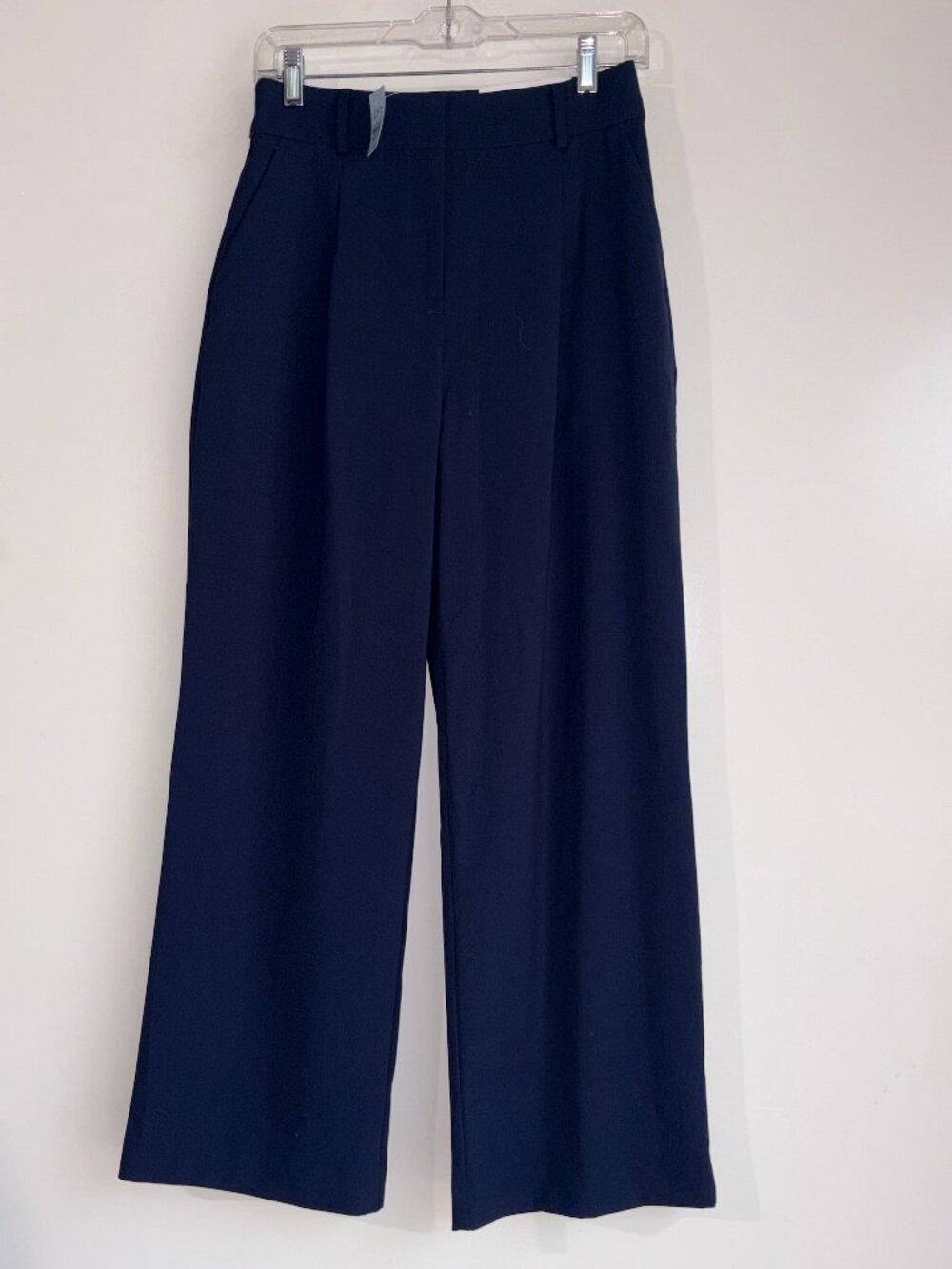 NWT Loft Peyton Trouser Wide Leg Pleated Pants 2P Navy
